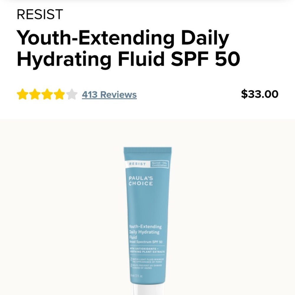 Paula's Choice RESIST Youth Extending Daily Hydrating Fluid - with SPF 50